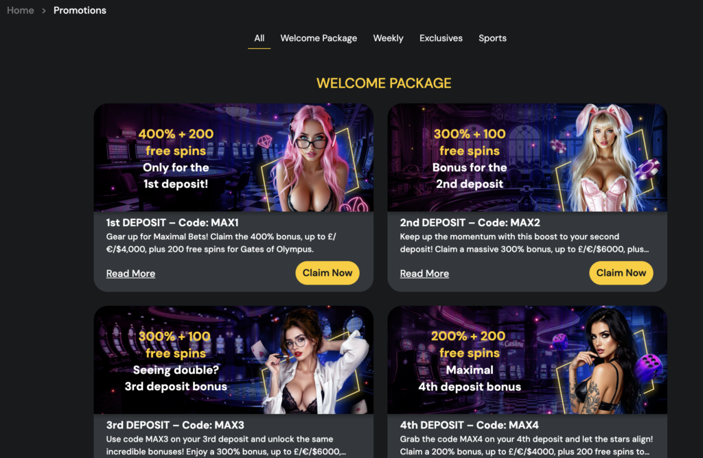 Credit card casinos bonuses